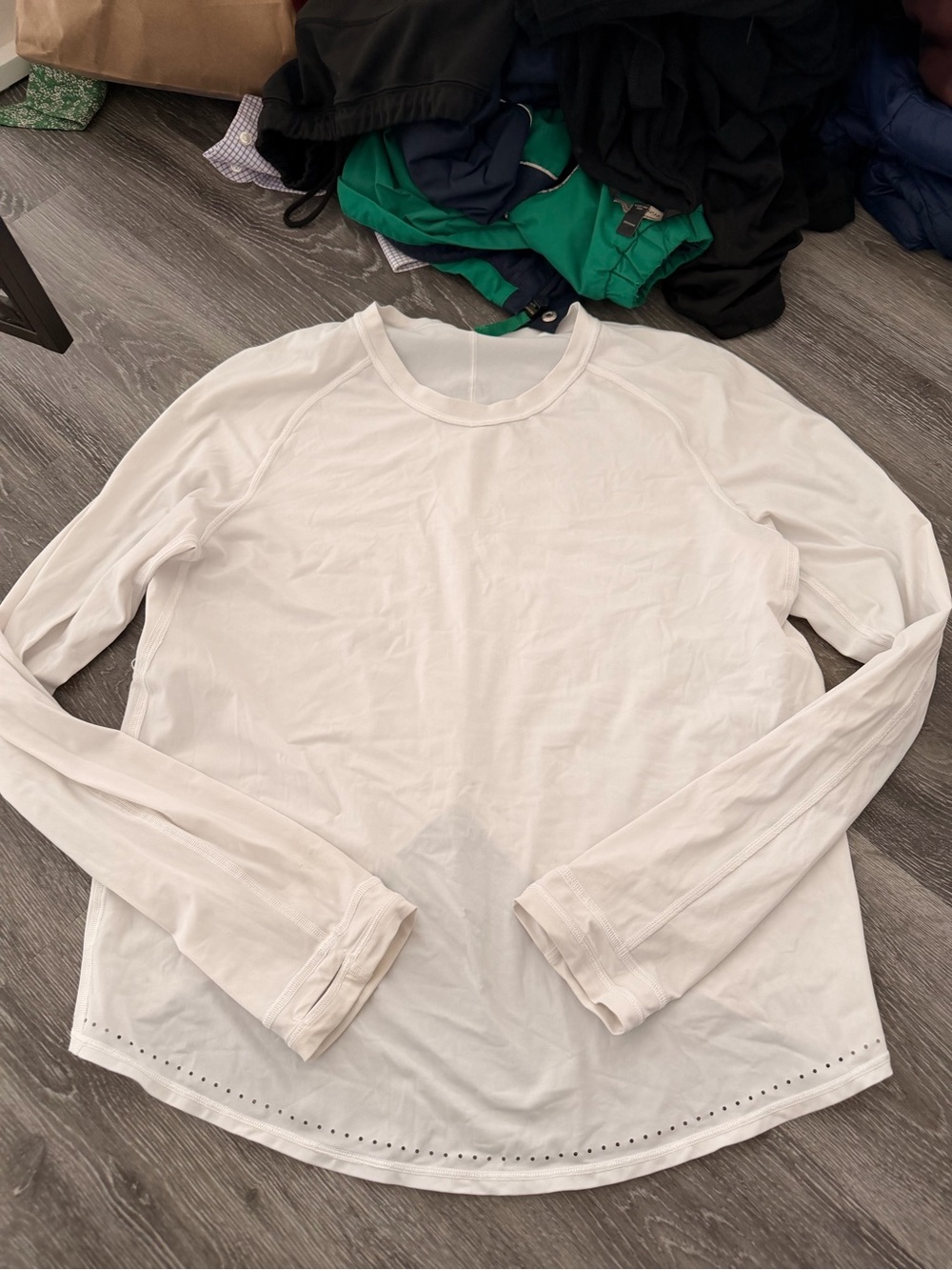 Lululemon Classic White Long Sleeve Tee